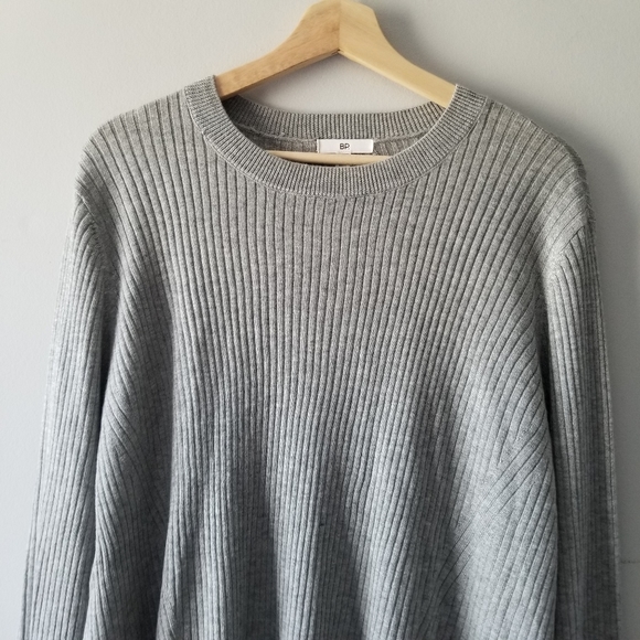 BP. Nordstrom Heather Gray Easy Ribbed Sweater Crew Neck 1X - Picture 6 of 10